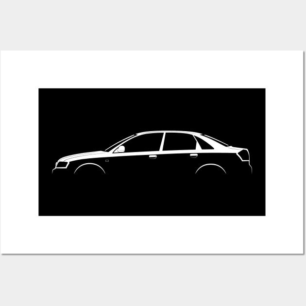 Audi A4 (B6) Silhouette Wall Art by Car-Silhouettes